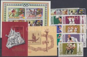 Nyári olimpia, Moszkva 7 ország 4 klf sor + 5 klf blokk + 1 kisív Summer Olympics, Moscow 7 countrie...