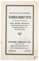 cca 1930 Előírások szeszes italok előállításához német nyelven, 20 p.