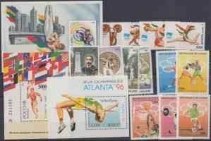 Nyári olimpia, Atlanta 15 ország 7 klf sor + 7 klf blokk Summer Olympics, Atlanta 15 countries, 7 di...