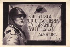 'Giustizia per l'Ungheria la grande mutilata' Mussolini, irredenta  'Magyar Nemzeti Szövetség' s: Köves (EK)