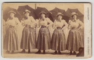 cca 1890-1900 Langsfeld Mór: Kaposvári hölgykoszorú, 10x6 cm.