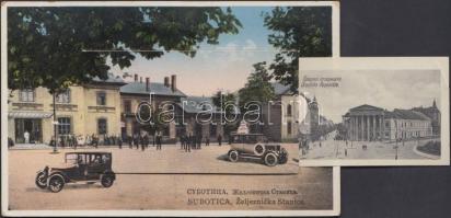 Szabadka, Subotica; Zeleznicka stanica, railway station leporellocard