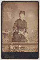 cca 1870-1880 Repeczky Pál huszárszázados (1848-1849) felesége Tahy Etelka és gyermekei: Anna és Iré...