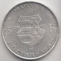 1946. 5Ft Ag "vastag Kossuth" T:2- Adamo F8