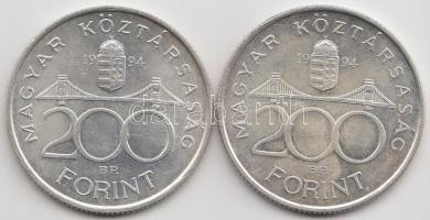 1994. 200Ft Ag "Deák" (2x) T:2,2-