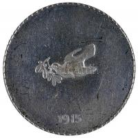 Osztrák-Magyar Monarchia 1915. "Erzsébet Királyné béke medál" ezüstözött fém patrióta érem...