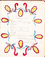 1914-1919 Vilma emlékkönyve, 30 bejegyzéssel, aláírással, 16x12 cm, vászon kötés, zárral