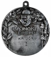 1943. "Magyar Királyi Pestvármegye Központi Járási Levente Parancsnokság / Bajnoki Érem" fém díjérem (40mm) szign.:SZŐDY T:2-