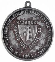 1943. "Magyar Királyi Pestvármegye Központi Járási Levente Parancsnokság / Bajnoki Érem" f...