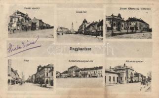 Nagykanizsa, Főút, Deák tér, József főherceg laktanya, Erzsébet királyné tér, állomás épület (EK)