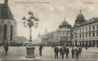 Kolozsvár Mátyás király tér a Status palotákkal / square, palace (EK)
