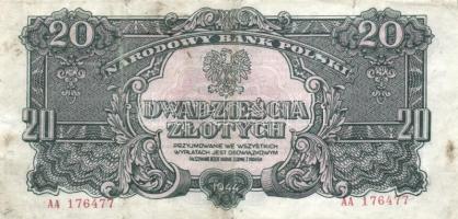 Lengyelország/II.V.H. Lengyel Nemzeti Felszabadítási Bizottság/Lengyel Nemzeti Bank 1944. 1Zl + 20Zl...
