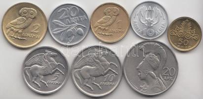 Görögország 1973. 10L - 20D 8klf darab T:1 Greece 1973. 10 Lepta - 20 Drachmai 8 different pcs C:UNC