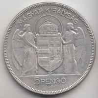 1930. 5P Ag "Horthy-jobbra" T:3 Adamo P8