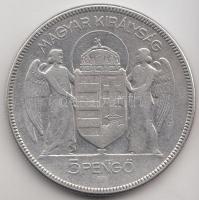 1930. 5P Ag "Horthy-jobbra" T:3 Adamo P8