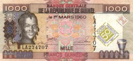 Guinea 2010. 1000Fr T:II Guinea 2010. 1000 Francs C:XF