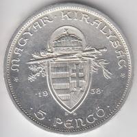 1938. 5P Ag "Szent István" T:2 Adamo P8.1