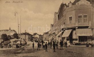 Léva, Kossuth tér, Schulcz Ignác kiadása / square