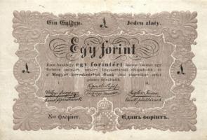 1848. 1Ft "Kossuth-bankó" T:III Adamo G104