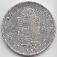 1879KB 1Ft Ag "Középcímer" T:3 Adamo M15