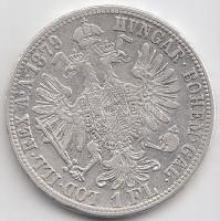 Ausztria 1879. 1Fl Ag "Ferenc József" T:2-,3 Austria 1879. 1 Florin Ag "Franz Joseph" C:VF,F