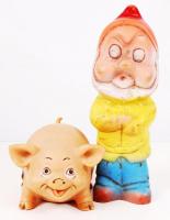 2 db sípolós retró gumijáték, m:22 cm, 16×11 cm