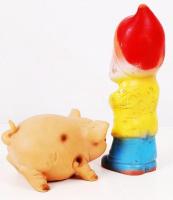 2 db sípolós retró gumijáték, m:22 cm, 16×11 cm