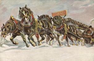 Első Magyar Részvény-Serfőzde, Paracelsus sör / Paracelsus beer, carriage