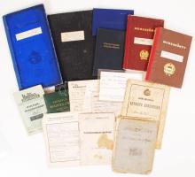 1937-1991 Vegyes igazolvány tétel (kultúrigazolvány, személyi, munkakönyv, tanulmányi értesítő), 18 db.