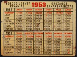 Fém kártyanaptár, "Ne ülj a pénzeden!", 9×7 cm