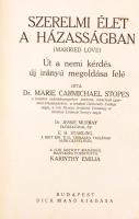 Vegyes könyv tétel, Juhász László: Modern Jób, félvászon kötés; Stopes, Marie Carmichael: Szerelmi é...