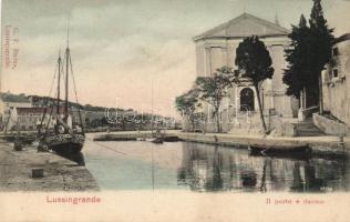 Veli Losinj, Lussingrande; port, cathedral