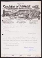 1940 Fejléces "Leiner Fülöp és Fia" levél papír, számla tétel, összesen:3 db