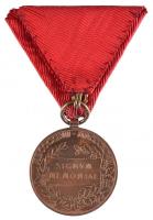 1898. "Jubileumi Emlékérem Fegyveres Erő Számára / Signum memoriae" Br kitüntetés mellszal...