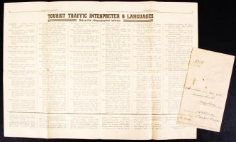 1939 Nyelvtanfolyam értesítő Schwartz Olga részére, 4 p