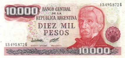 Argentína 1973-1976. 10P + 1983-1985. 50P + 1976-1983. 10.000P T:I-II Argentina 1973-1976. 10 Pesos + 1983-1985. 50 Pesos + 1976-1983. 10.000 PEsos C:UNC-XF Krause 293, 306, 314