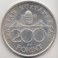 1992. 200Ft Ag "MNB" T:2 Adamo F13