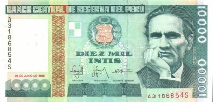 Peru 1987. 100I + 5000I + 10.000I T:I Peru 1987. 100 Intis + 5000 Intis + 10.000 Intis C:UNC   Krause 133, 138, 141