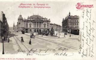 Budapest VIII. Népszínház, Kerepesi út, litho