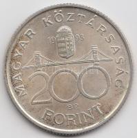1993. 200Ft Ag "MNB" tanúsítvánnyal T:2 Adamo F13