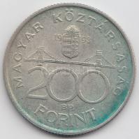 1993. 200Ft Ag "MNB" tanúsítvánnyal T:2- Adamo F13