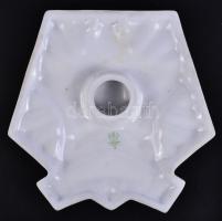 ~1970. "BM Határőrség" Hollóházi porcelán plakett adományozói dísztokban (155mm) T:1