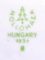 ~1970. "BM Határőrség" Hollóházi porcelán plakett adományozói dísztokban (155mm) T:1