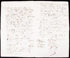 1851 2G Szignettás irat (Protokoll jegyzőkönyv) Szombathelyről