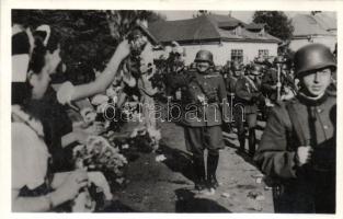 Máramarossziget, bevonulás / entry of the Hungarian troops, vissza So. Stpl