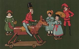 'Drolliges Spielzeug' Meissner & Buch Künstler-Postkarten Serie 1859