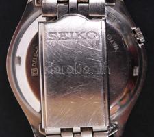 Seiko automata férfi karóra másodpercmutatóval, naptáras, üvege karcos, vízálló, sorszámozott