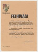 1944 A honvédelmi miniszter felhívása a Hunyadi magyar fegyveres SS gránátos alakulathoz csatlakozóknak