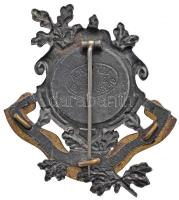 ~1900. "M.Á.G. (Magyar Általános Gépgyár) Aczélhang Munkás Dalegyesület" zománcozott ezüst...