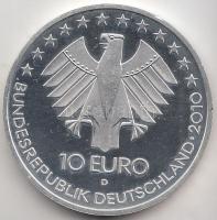 Németország 2010D. 10€ Ag "175 éves a vasút" T:PP Germany 2010D. 10 Euro Ag "175th Anniversary - Railway" C:PP